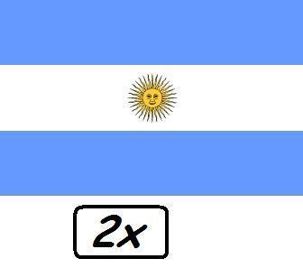 2x vlag Argentinie 90cm x 150cm