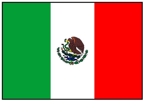 Mexicaanse vlag 90cm x 150cm
