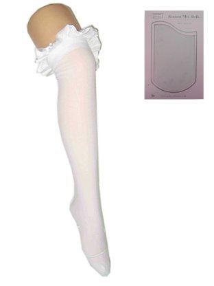 3x Paar Britney kousen + strik wit