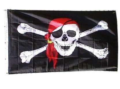 Piratenvlag Color groot 90cmx150cm