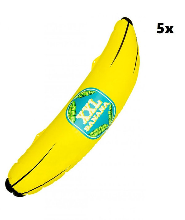 5x Opblaasbare XXL banaan (71 cm)