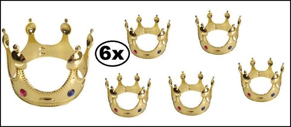 6x Koningskroon goud kind