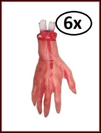 6x Afgehakte hand + bloed