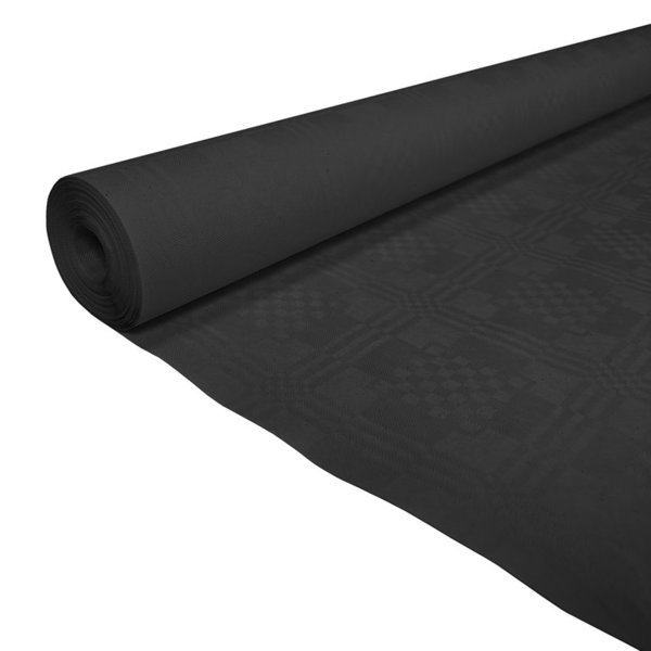 2x Tafelrol tafelkleed zwart 120cm x 800cm papier