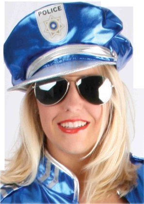 6x Pet hotti police blauw volwassen