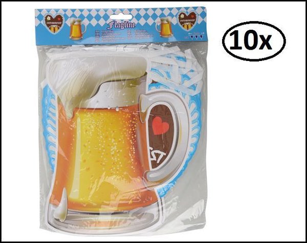 10x Vlaggenlijn Oktoberfest Bier