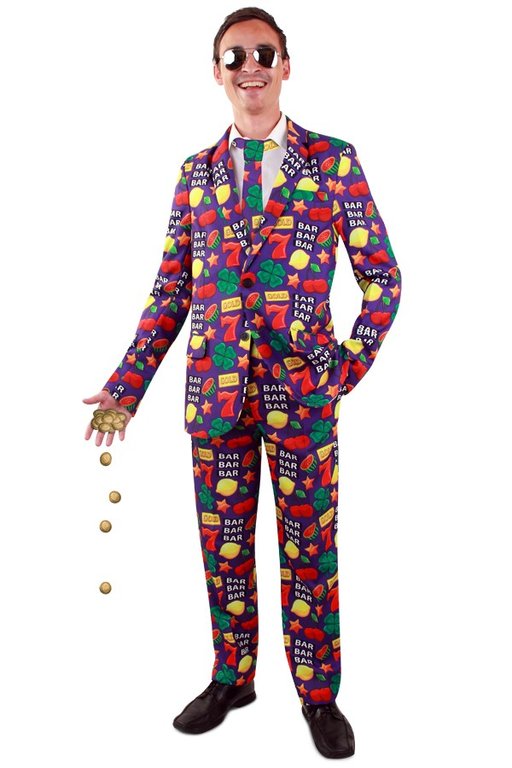 Kostuum Casino fruit 3-delig mt.XL