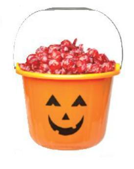 Halloween snoep bucket  oranje