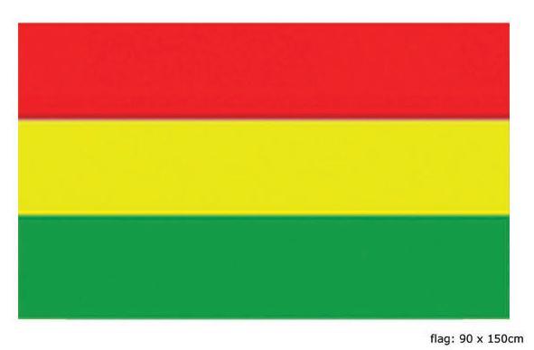 Vlag rood/geel/groen 90cm x 150cm