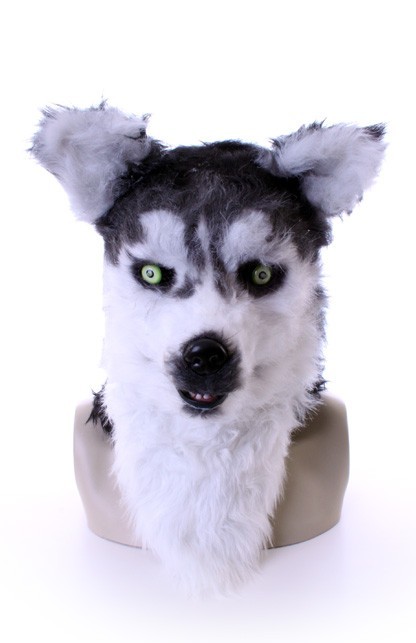 Volkop masker Husky/ wolf lichtgevende ogen, bewegende mond