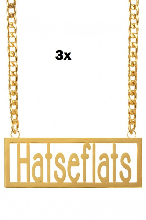 3x Ketting met hanger Hatseflats