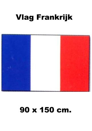 Vlag Frankrijk zonder ringen mt. 90 x 150 cm
