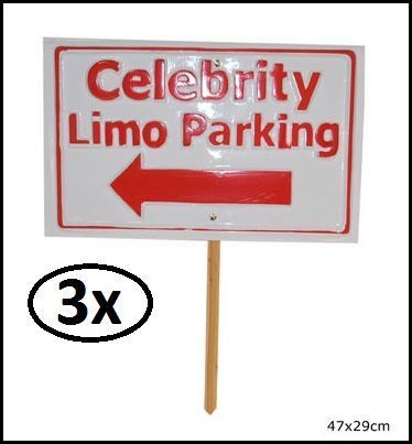 3x Tuinbord Celebrity parking