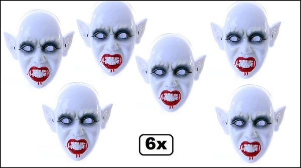6x Zombie masker Ma