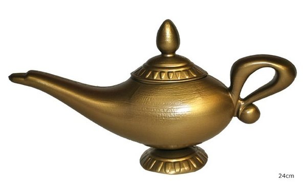 Aladdin olielamp goud plastic