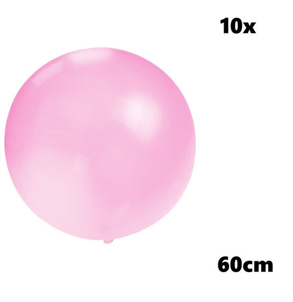 10x Licht roze Reuze Ballon 60cm