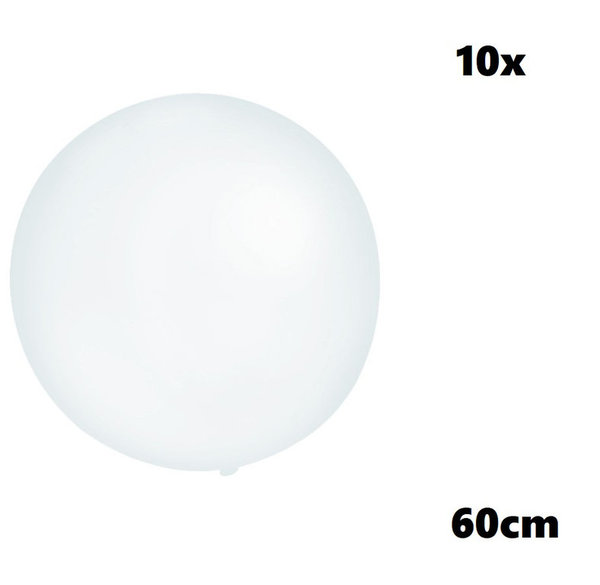 10x Transparante  Reuze Ballon 60cm