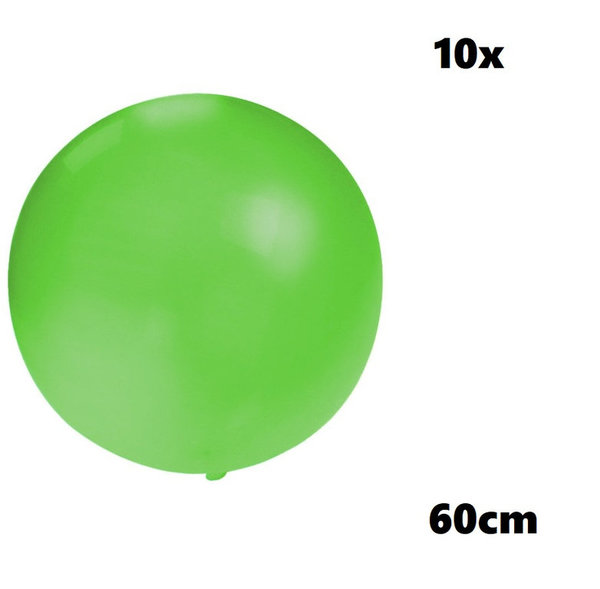 10x Groene Reuze Ballon 60cm