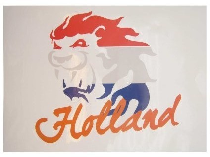 Adhesive holland leeuw rood/wi/blauw oranje tekst 35x55cm