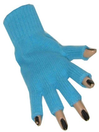 5x Vingerloze handschoen turquoise