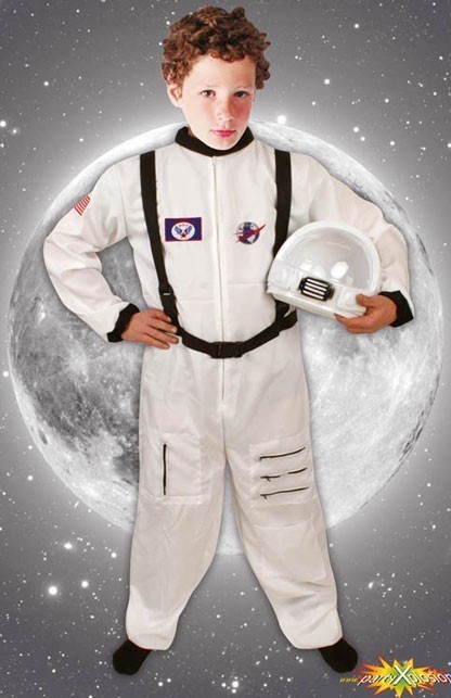 Astronaut overall wit kind mt.140
