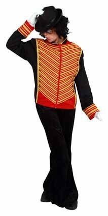 Michael Jackson jas zwart/geel/rood mt.M