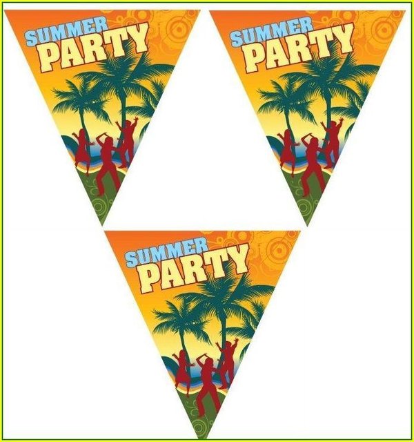 Summer party vlaggenlijn set 1