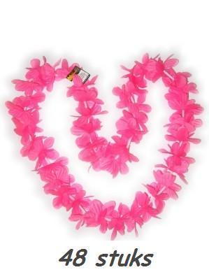 Hawaikrans Pink per 48 stuks