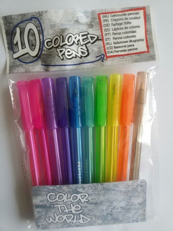 10x gekleurde balpennen