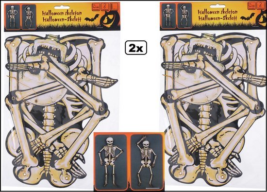2x Skelet beweegbaar 80cm - Spook tocht