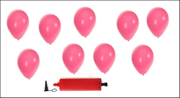 Ballonnen ( helium geschikt)  200x pink + pomp