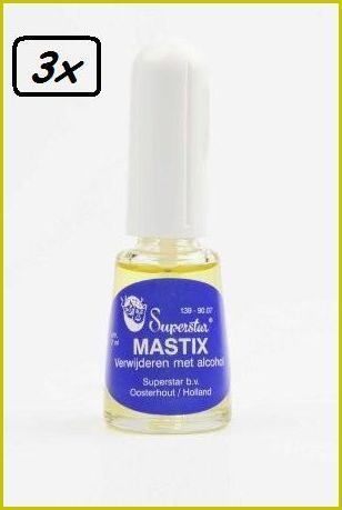 3x Superstar Mastix 9 ml plastic flacon + penseel