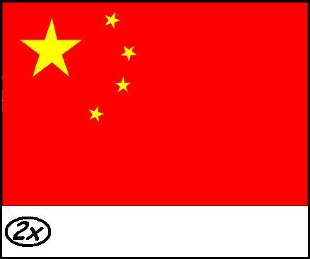 2x Chinese vlag 90cm x150cm