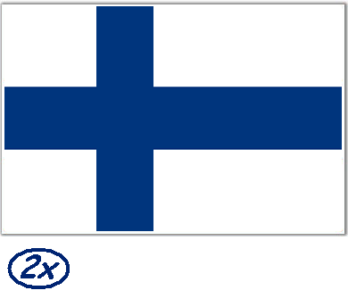 2x  Vlag Finland 90cm x 150cm