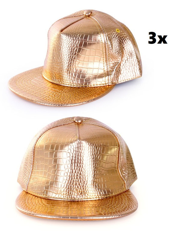 3x Cap Rapper goud