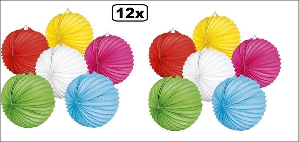 12x Lampion Balloon 6 assortie