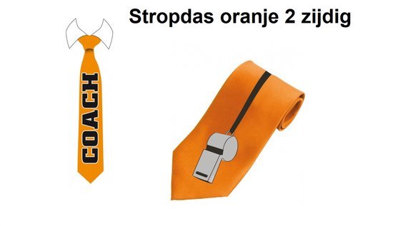 Stropdas Oranje Fluit/Coach dubbelzijdig