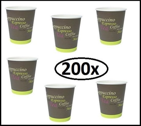 200x Koffiebeker karton 180cc 'Coffee to Go'