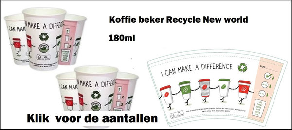 Koffie beker Recycle New world 180ml - next generation