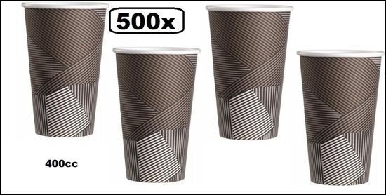 500x Koffiebeker Lines karton 400cc