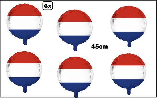 6x Folieballon Holland (45 cm)