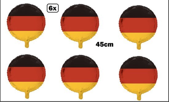 6x Folieballon Duitsland (45 cm)