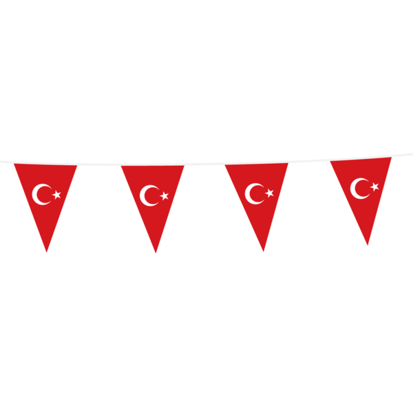 6x Vlaggenlijn Turkije 10 meter