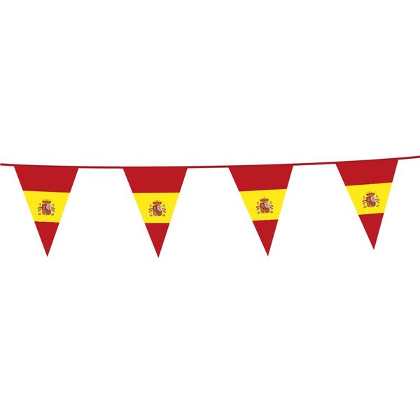 6x Vlaggenlijn Spanje 10 meter