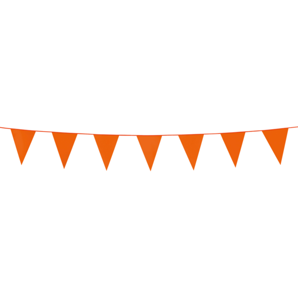 6x Mini vlaggenlijn oranje 3 meter - Holland thema feest festival vlaglijn EK/WK