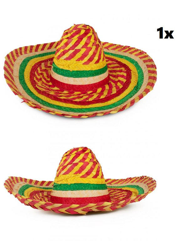 Sombrero Botano rood/geel/groen