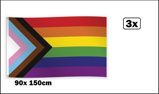 Vlag LGBT pride 90cm x 150cm