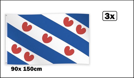 3x Vlag Friesland 90cm x 150cm