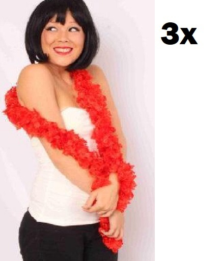 3x Boa sjaal rood - 165cm