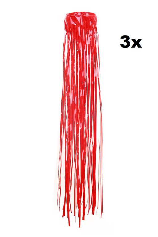 3x Hangedecoratie pvc rood 80cm - brandveilig